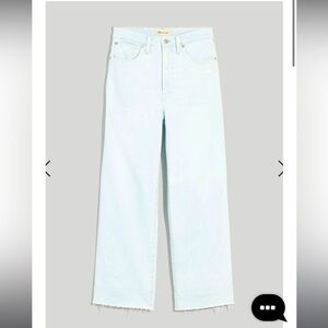 Madewell Plus Perfect Vintage Wide Leg Crop Jeans Raw Hem